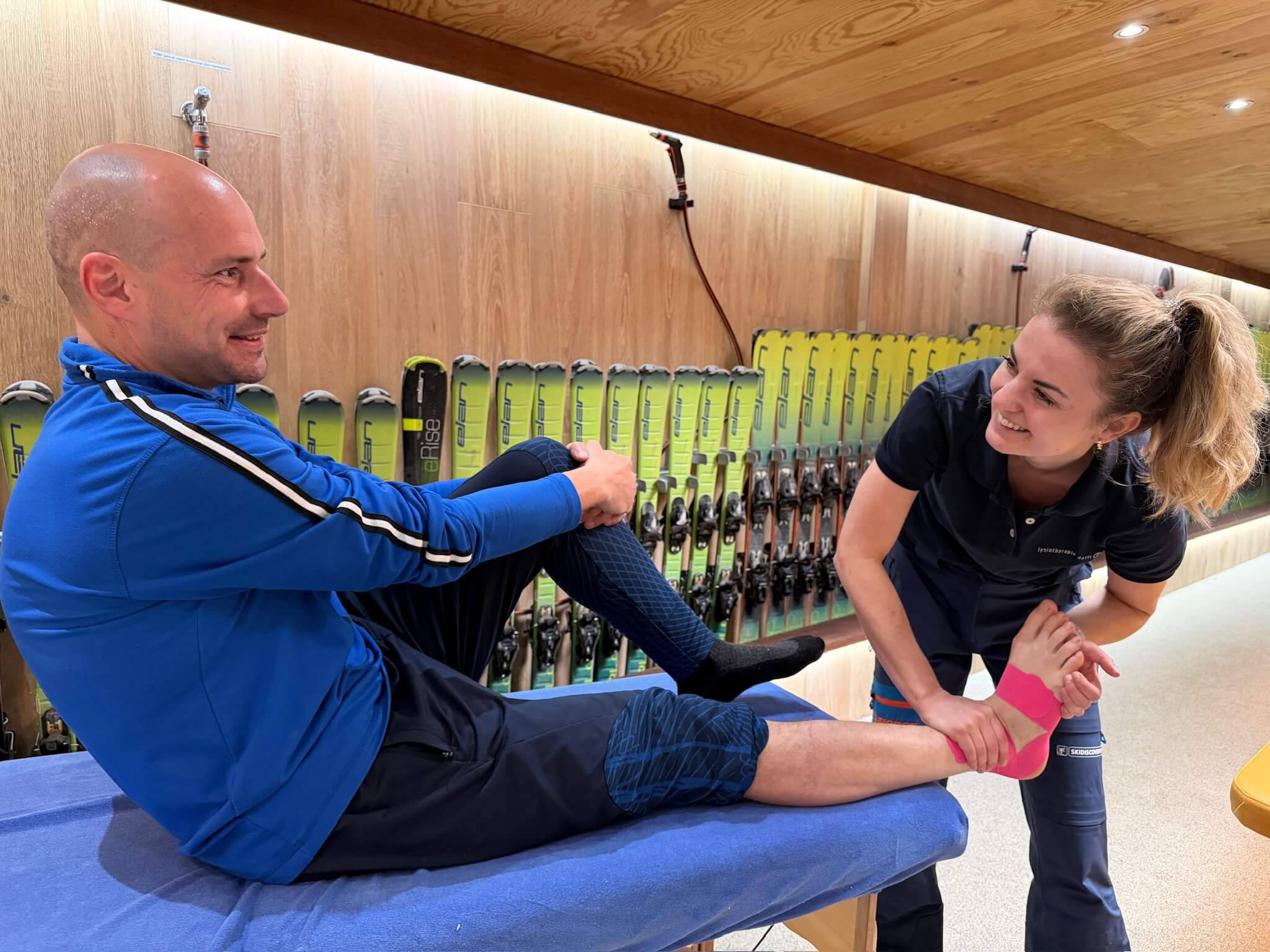 Screening voor de Blessure Comeback Ski Training bij SkiDiscovery