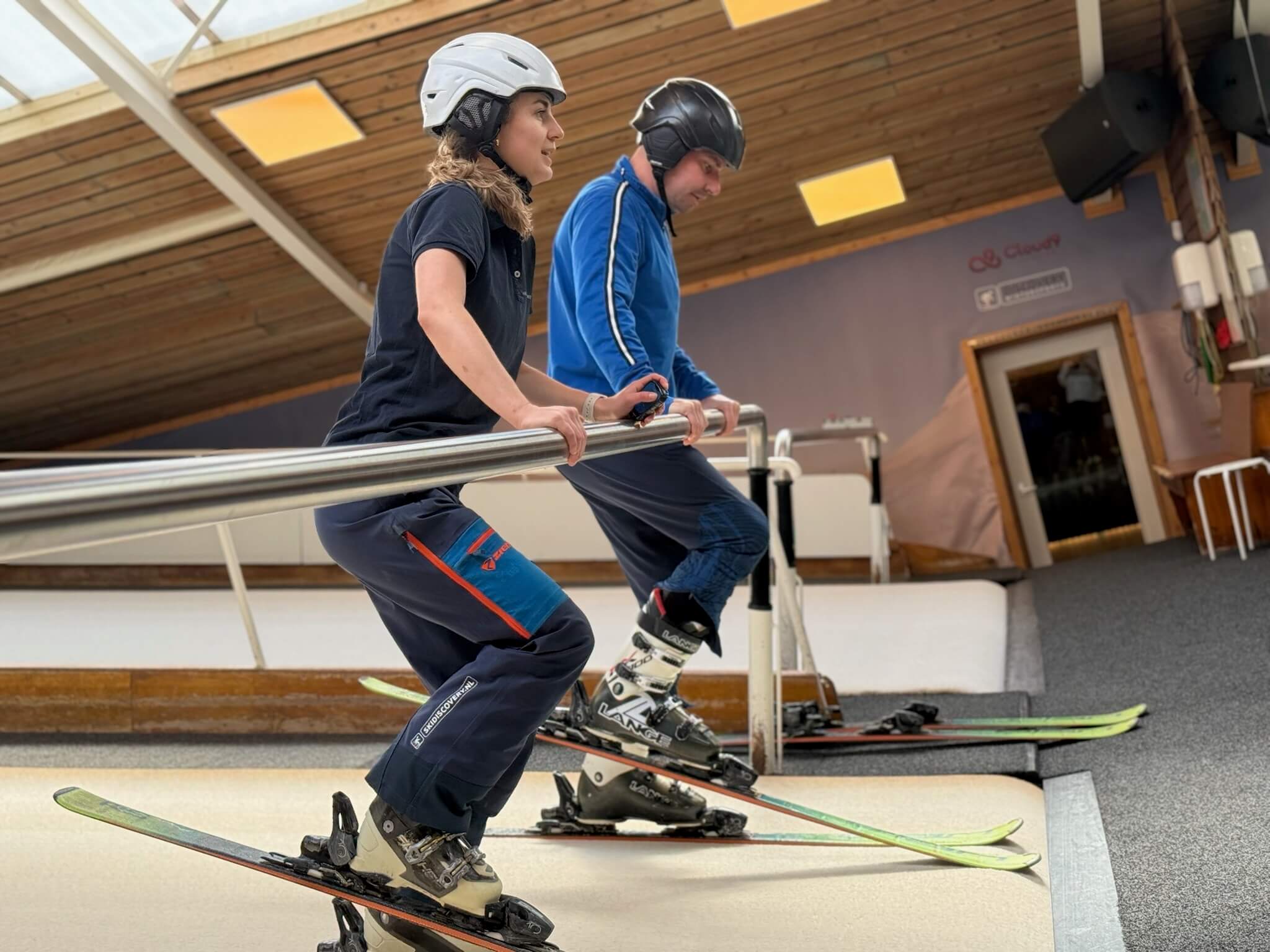 Cursist tijdens de Blessure Comeback skicursus bij SkiDiscovery